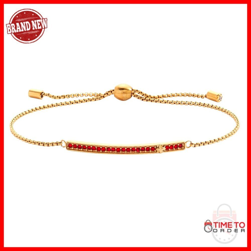 Adjustable Stainless Steel Bolo Birthstone Bracelet for Women